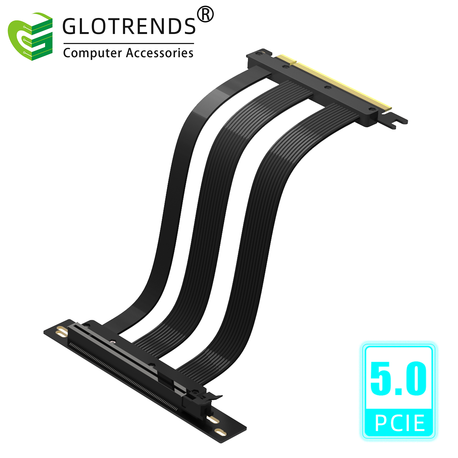 Pcie 4.0 X16 Riser Cable 90 Degree - Kabel Riser PCIE 5.0, Kompatibel dengan