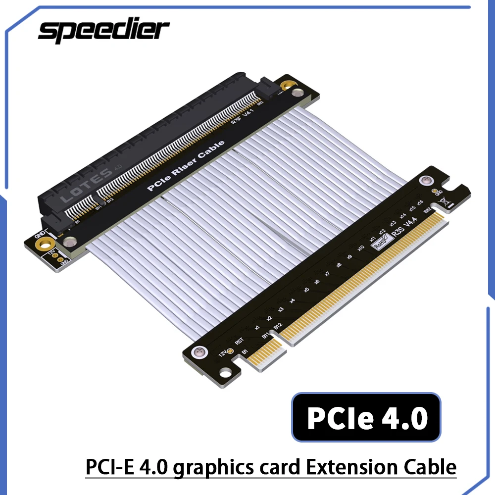 Pcie 4.0 X16 Riser Cable 90 Degree - Kabel Riser PCIE 4.0 X16 untuk