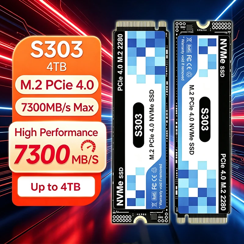 M.2 Nvme 4Tb Pcie 4.0 Ssd - SSD M.2 S303 Original Baru 2026