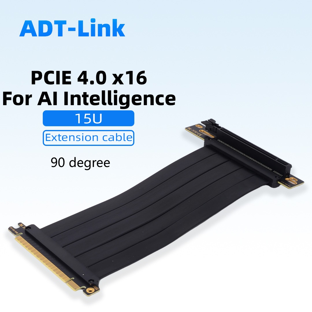 Pcie 4.0 X16 Riser Cable 90 Degree - Kabel Adaptor Riser Ekstensi Kartu Grafis
