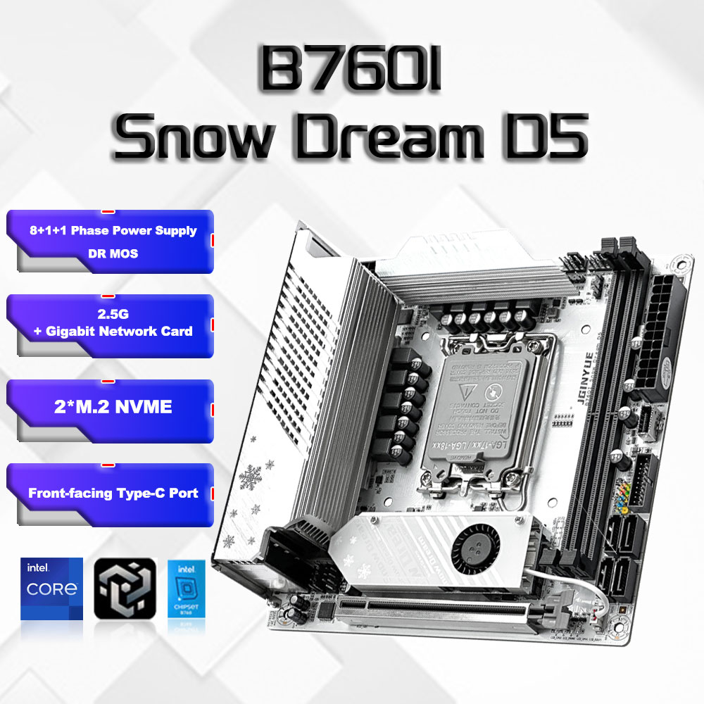 Lga 1700 Ddr5 Itx Motherboard - Motherboard B760i ARGB WIFI DDR5 mini