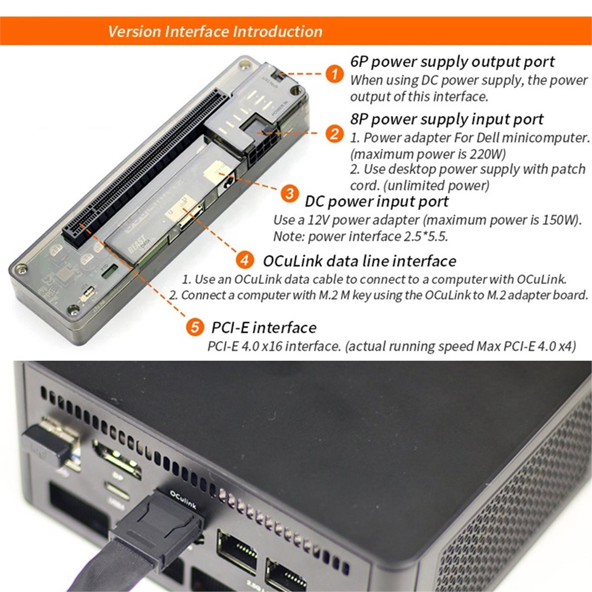 External Gpu Dock Pcie 4.0 Oculink - Promosi OCuLink GPU Dock dengan Adaptor
