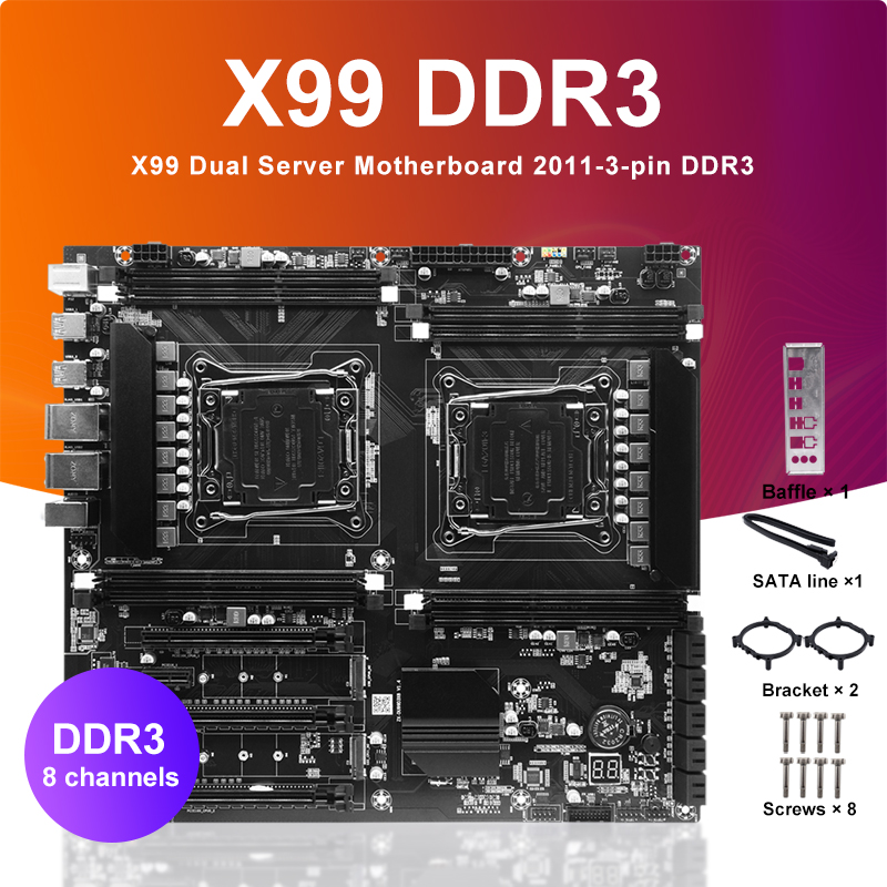 X99 Dual Cpu Motherboard Combo - X99 Dual-socket Cpu Motherboard Lga2011-3 8xddr3