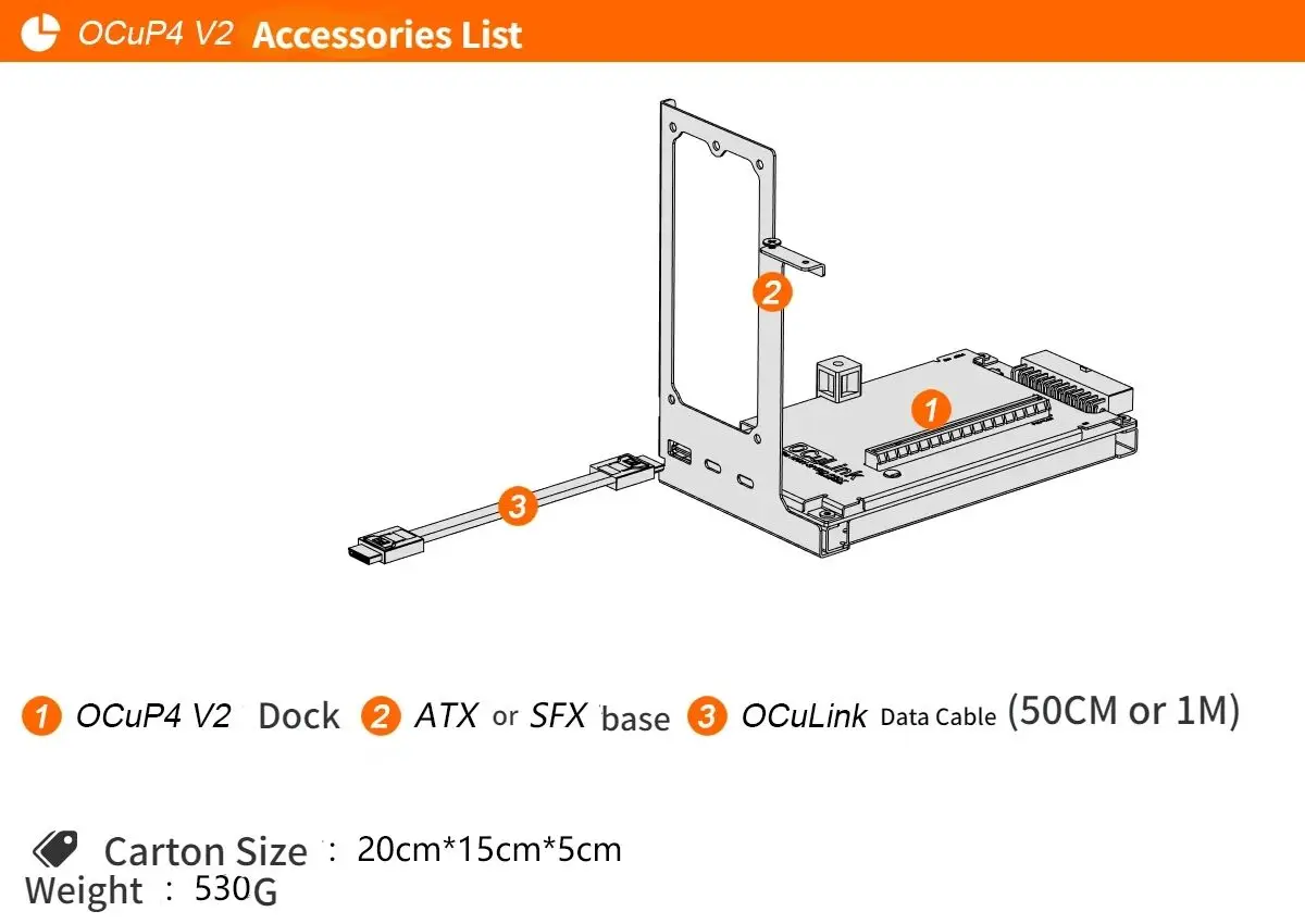 OCuP4V2 OCuLink GPU Dock w CIP - External Gpu Dock Pcie 4.0 Oculink ulasan dan harga