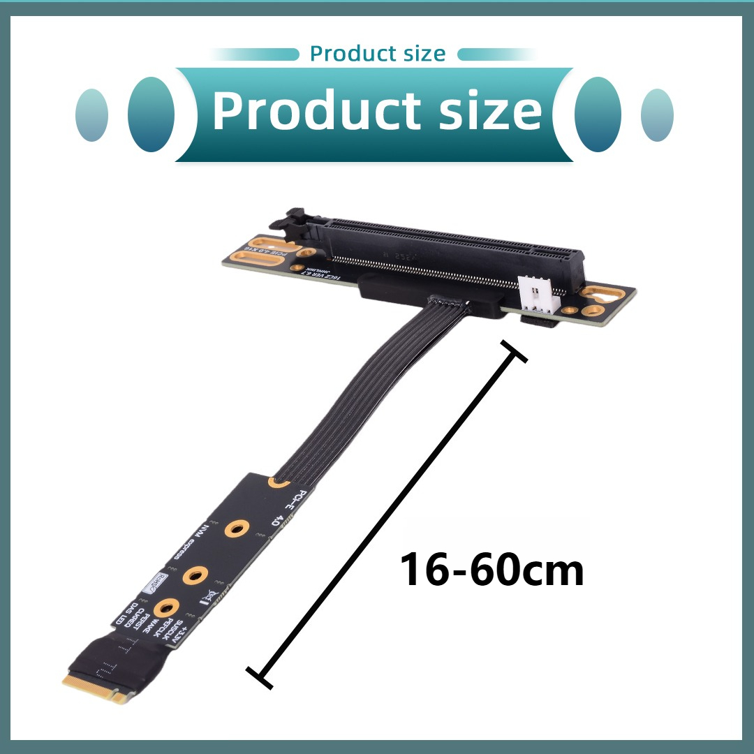 Kabel Adaptor Riser M.2 NVME K - Pcie 4.0 X16 Riser Cable 90 Degree ulasan dan harga