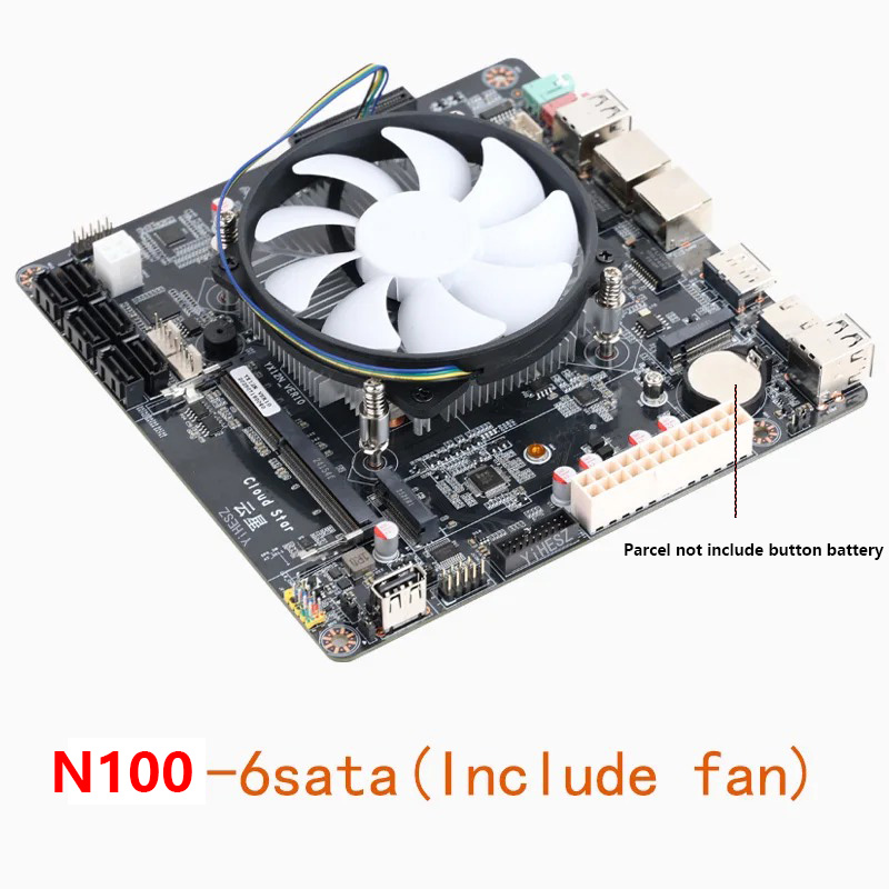 Motherboard Intel N100 Mini-IT - Nas Motherboard N100 6 Sata ulasan dan harga
