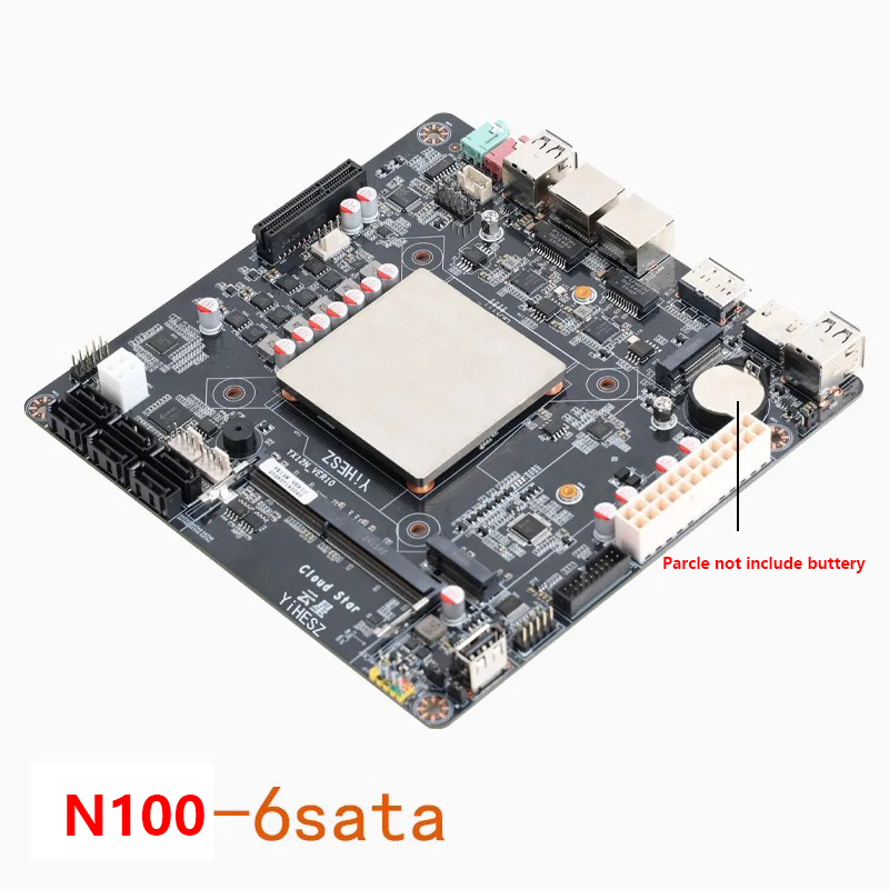 Motherboard Intel N100 Mini-IT - Nas Motherboard N100 6 Sata ulasan dan harga
