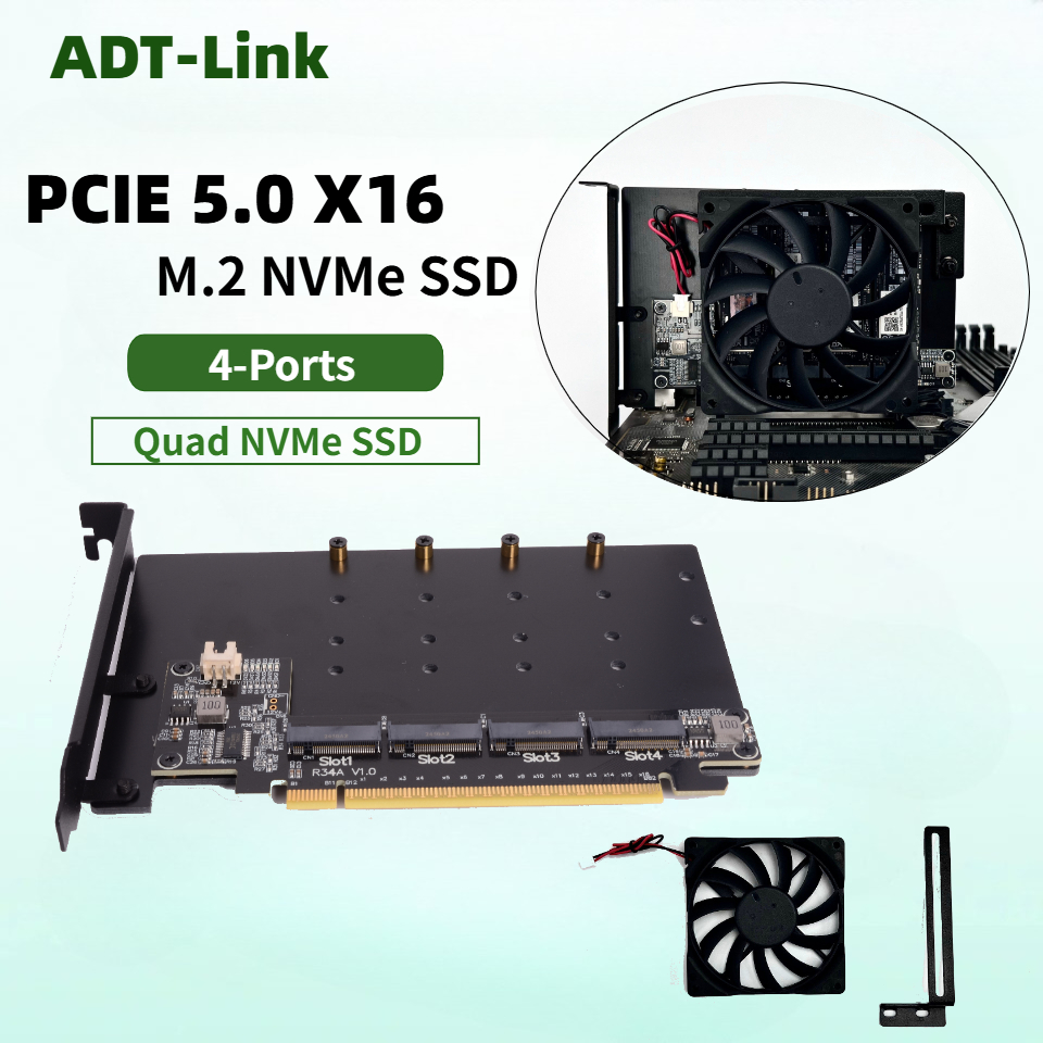Kartu Pembagi Hard Disk M.2 NV - Quad M.2 Nvme Pcie Bifurcation Card ulasan dan harga